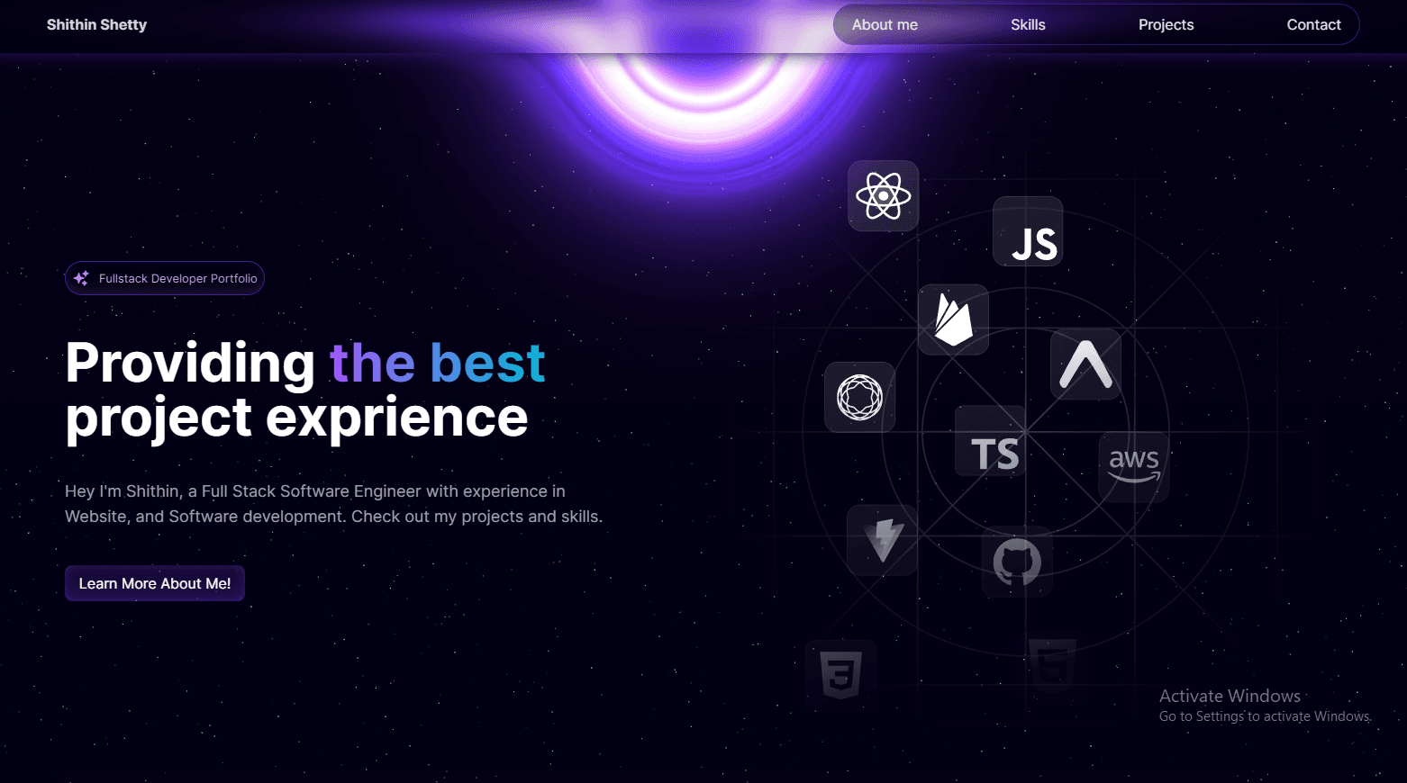 Space Themed Portfolio